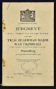 1946 Trial of German Major War Criminals Booklet - Judgment of the International Military Tribunal
