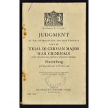 1946 Trial of German Major War Criminals Booklet - Judgment of the International Military Tribunal