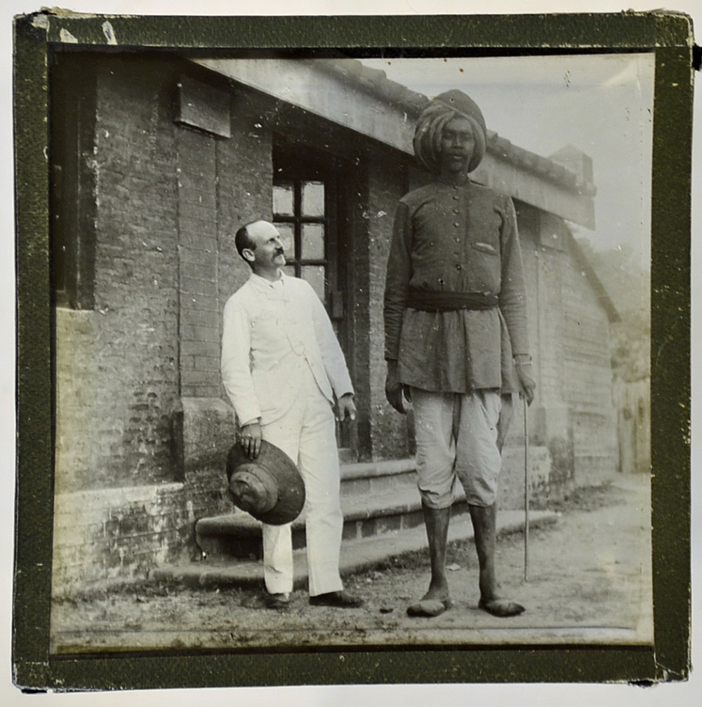 India - A giant from the Punjab glass slide an early 1900s Magic lantern slide depicting a Punjabi - Image 2 of 2