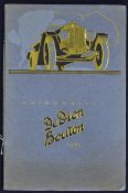 Automotive - Scarce 1921 De Dion-Bouton 'Automobiles' Brochure published by Draeger, 23pp,