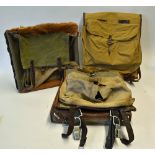 3x WWII German back packs/tornisters two are maker marked, one is not which was typical of late