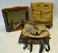 3x WWII German back packs/tornisters two are maker marked, one is not which was typical of late