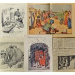 India - 1930s Gandhi Prints to include 1928 Annee Revue: Fantasio in French, 1946 Punch or the