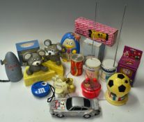 Mixed Vintage Novelty Radio Selection to include Ribena, Crown Paint, Waltham, Torch and more,