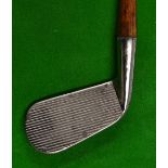 Rare Spalding Spring Face Model C mid iron with Carruthers style bore thro' hosel - c/w A.G Spalding