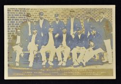 Australian Cricket Team at Melbourne Postcard 1903/04 blank to the reverse otherwise in good