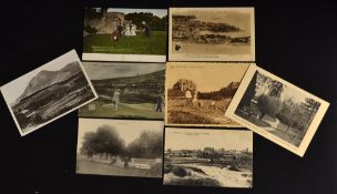 Interesting collection of 8x European golf club and golf links postcards from the early 1900's to