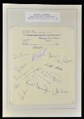 1968 England v Australia 4th Test Signed Team Sheet with England Autographs on Yorkshire County CC