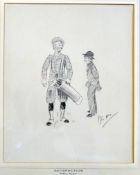 May, (Phil) Philip,William (1864 - 1903)"SATISFACTION" golfing caricature sketch - pen and ink on