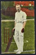 F.L. Fane Cricket Postcard blank to reverse with some wear to edges, otherwise a nice example