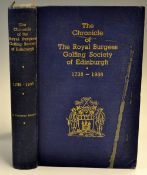 Robbie, J Cameron -"The Chronicle of the Royal Burgess Golfing Society of Edinburgh 1735-1935" 1st