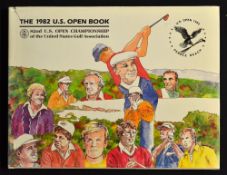 1982 Official US Open Golf Championship programme book - played at Pebble Beach and won by Tom