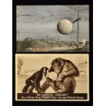 2x early Golf Ball advertising postcards to incl Bramble The Line franked and dated '05 and a