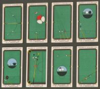 Ogden's 1934 Trick Billiard Cigarette Cards a complete set (50) cards with trick shots displayed