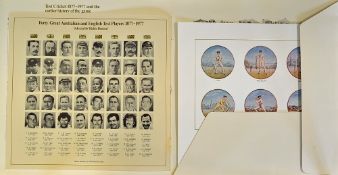 Centenary of Australia & England Test Cricket 1877-1977 limited edition print folio a large