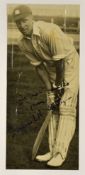 A.E.R. Gilligan Signed Cricket Photograph appears trimmed, signed in ink, mounted, measures 7x14cm