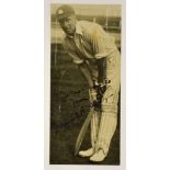 A.E.R. Gilligan Signed Cricket Photograph appears trimmed, signed in ink, mounted, measures 7x14cm