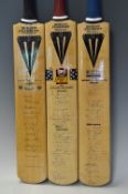 England signed Cricket Bats to include 1994 England v South Africa signed by both teams, 1995