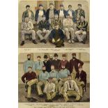 Late 19th Century 'The Oxford University Eleven and The Australians' Cricket Print in colour,