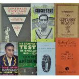 Assorted Australia and England Cricket Brochures to include 1926 Australia v England 1926 Book of
