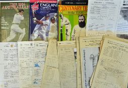 Selection of M.C.C. Cricket Ephemera to include 1980 Centenary Official Souvenir Programme, 1964