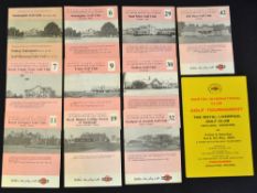 10x "Martini Course Charts of Famous British Golf Courses" c. 1957 to incl 2x Sunningdale, Royal