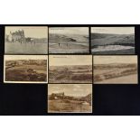 7x various West Runton Golf Links postcards c.1920's to incl"8th green, 9th, 14th and 15th in