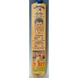 Sir Richard Hadlee Signed Cricket Bat - First Bowler to 400 Test Wickets, the full size bat, with