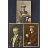 Early 1900 Kent Cricket Real Photo Postcards to include Humphreys, Hardinge, and Woolley, all