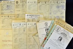 Assorted 1950s onwards Cricket Scorecard Selection to include teams such as M.C.C., Yorkshire,