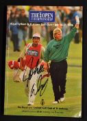 1996 Official Open Golf Championship signed programme - signed to the front cover by Open Champion