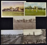 Assorted Cricket Postcard Selection includes Taunton Somerset Cricket Ground, Crystal Palace Cricket