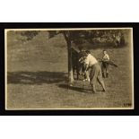 Douglas Bader (WWII famous fighter pilot) golfing postcard - playing golf card issued by Sporting -