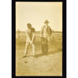 Rare Golfing real photograph post card size - hand written on the back W.P Hornby (Amateur Golf