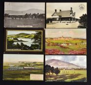 6x Railway Services golfing related postcards from the early 1900's onwards to incl Gleneagles