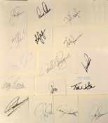 Collection of 16 x 1960/90's Major Golf Champions signed plain cards to incl Jack Nicklaus, Arnold