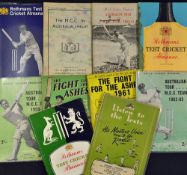 Selection of Mixed Australian Cricket Tour Brochures to include 1946/7 Listen to the Tests on His