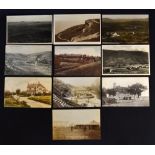 10x various English, IOW, Scottish golf club and golf links postcards from early 1900's onwards to