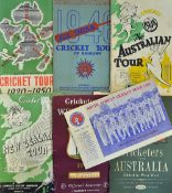 Cricket Tour Souvenir Programmes to include Pictorial Records of Cricket Tours 1920-1950, All