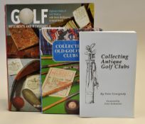 Antique Golf Clubs and Golfing Memorabilia books to incl"Collecting Antique Golf Clubs" by Peter