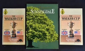 Complete collection of Walker Cup golf programmes and magazines from 1987 to 2009 - to incl 2×
