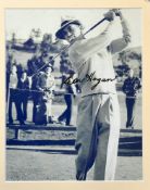 2x Iconic Major Golf winners signed b&w photographs to incl Arnold Palmer and Ben Hogan both in