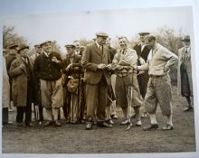 2x rare golfing photographs of The Prince of Wales and James Braid c.1930's - playing in a match