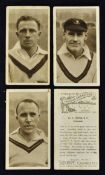 1925 R&J Hill Famous Cricketers Cigarette Cards including South Africa Test Team, part set - overall