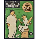 1946/47 'Test Cricketers in Caricature' Publication by Lionel Coventry contains the caricature