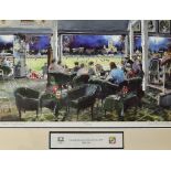 David Leatherdale's Benefit Year 200 Club Signed Cricket Print - signed by the artist David