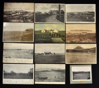 9x various English and Scottish golf club and golf links postcards from the early 1900's onwards