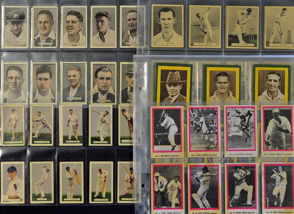 Assorted Selection of Cricket Cigarette Cards 'Overseas Issues' - to include Hoadley's Test