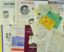 Assorted Selection of Cricket Ephemera to include 1983 cricket tickets including West Indies v