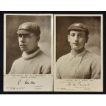 Middlesex Cricket Real Photo Postcards Force Series to include E. Hendren and F. A Tarrant both
